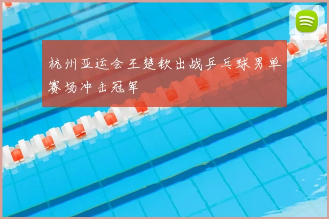杭州亚运会王楚钦出战乒乓球男单赛场冲击冠军